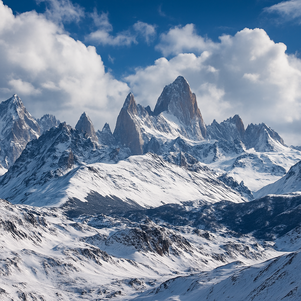 Cordillera de los Andes en invierno